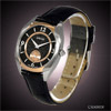 アドリアーノ/ADRIAINO/腕時計（リスト・ウオッチ/リストウオッチ）/クォーツ式腕時計/AA-E422M-01/ラウンド・ヴァイン/ステンレス＋カーフ/ブラック×ブロンズ・ゴールド＋ブラック