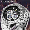 ジョン・ハリソン(ジョンハリソン)/J.HARRISON/腕時計（リスト・ウオッチ/リストウオッチ）/機械式腕時計/自動巻き/JH-001-GULLWING-6940-SV/カーボンブラック